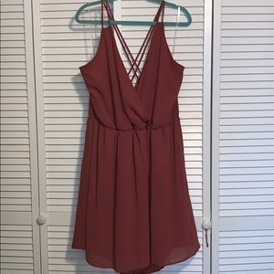 Charlotte Russe Low Cut Chiffon Party Dress